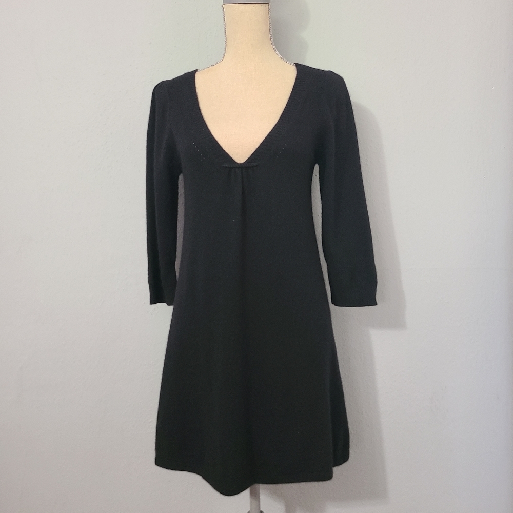 Leon Max by‎ Max Studio Limited Edition 100% Cashmere Sweater Black Dress Small